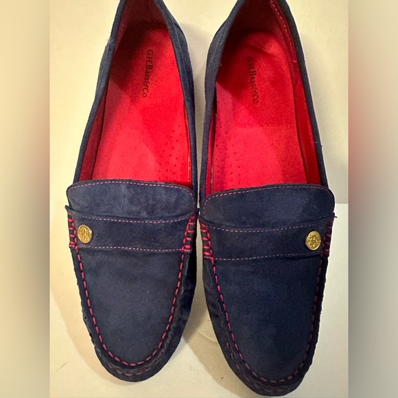 G.H. Bass & Co. Size 10 M Blue Driving Shoes womens 8/9 - Picture 1 of 15
